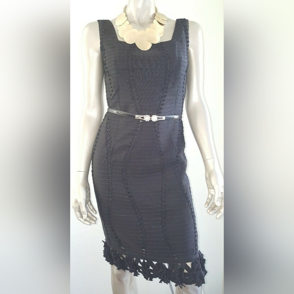$4,900 OSCAR DE LA RENTA EXQUISITE STUNNING UPTOWN RUNWAY SILK BLACK DRE… - Picture 2 of 12